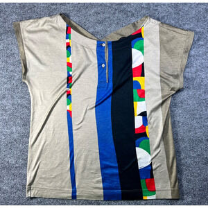 RARE! Authentic Vintage Gucci 80s Multicolor Top Shirt Size EU 42 Large Cotton